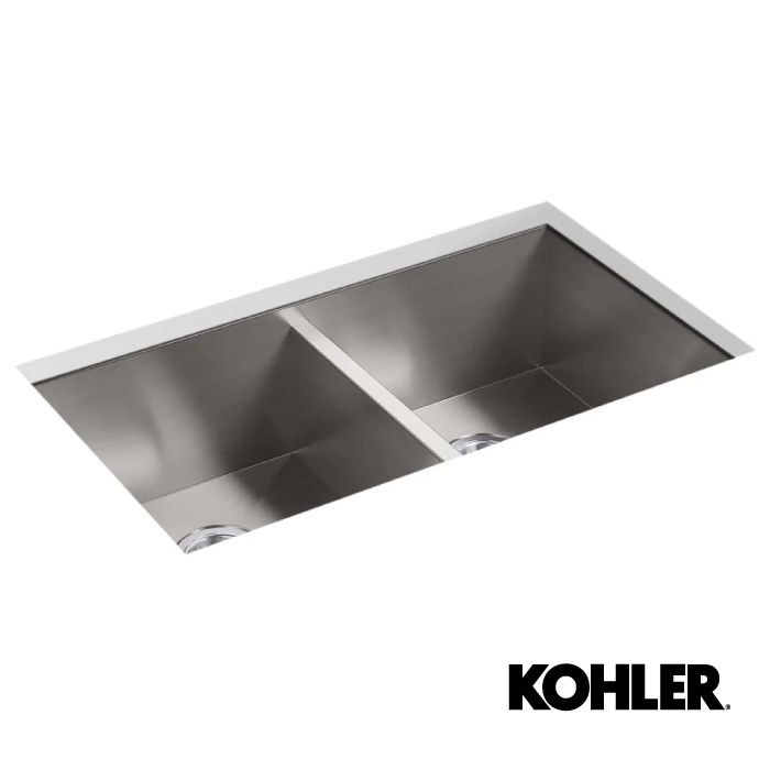 LAVATRAST 2 FOS LYRIC UNDER ACERO INOX  32" K