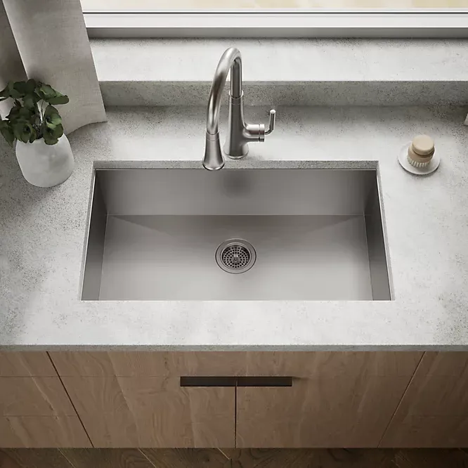 LAVATRASTOS LYRIC 1 FOS GRANDE 32" ACERO INOX K
