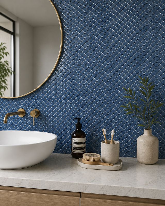 MOSAICO SOUL DARK BLUE BRILLO 6004 36 X 29 VID