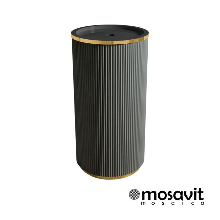 Pedestal Lineal Negro Gold 39X49X74