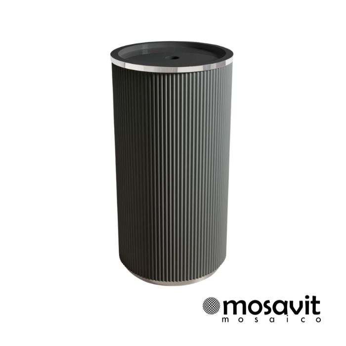 Pedestal Lineal Negro-Silver