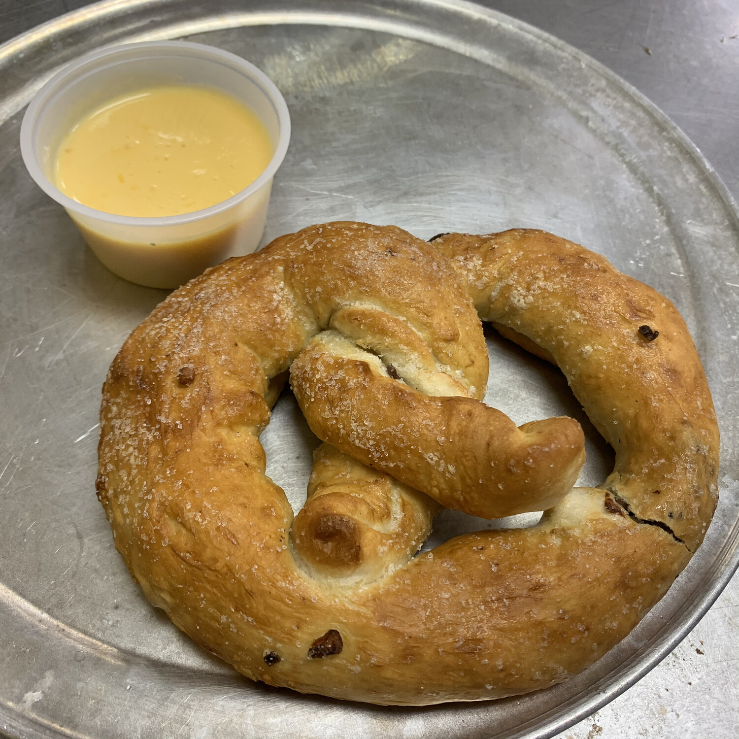 Philly Cheese stuffed pretzel ( Sat-Sun pickup only)