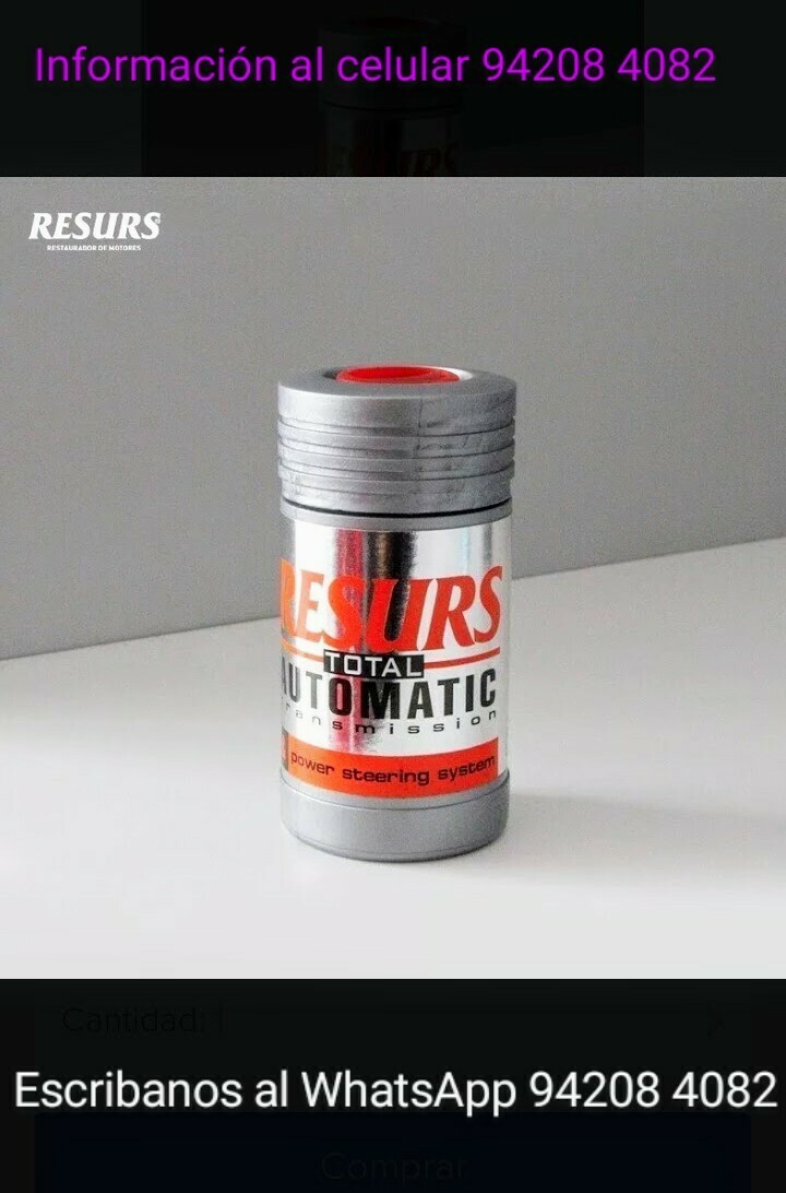 RESURS TOTAL AT. DE 50 GRAMOS PARA CAJAS AUTOMÁTICAS.