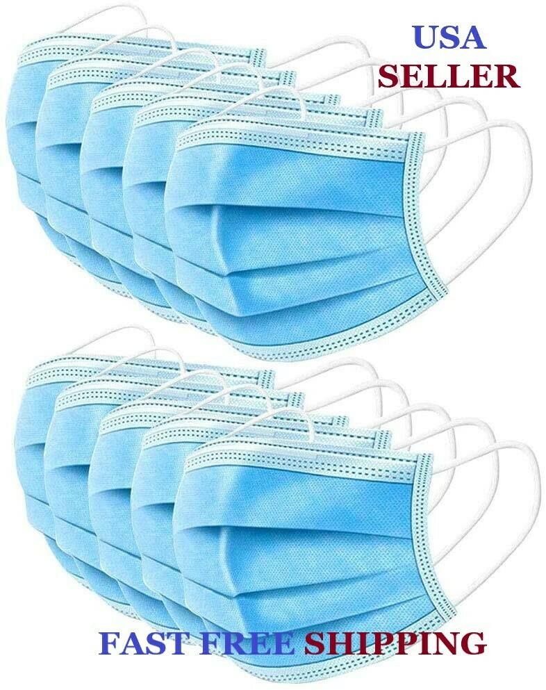 10 Sealed Blue Medical Masks