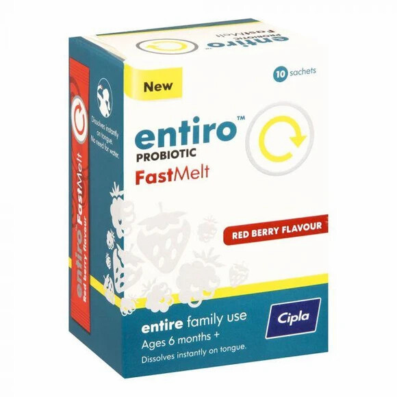 Entiro Fastmelt Red Berry sachets 10's Entiro Fastmelt Red Berry sachets 10's