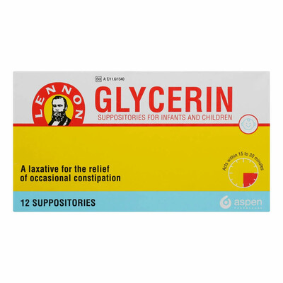 Glycerin Infant suppositories 12s