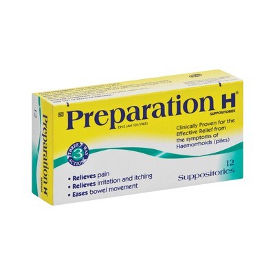 Preperation H suppositories 12s