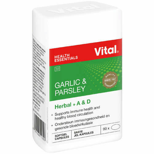 Vital Garlic &amp; Parsley capsules for blood circulation 90&#39;s