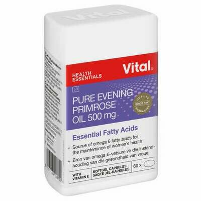 Vital Evening Primrose oil 500mg softgel capsules 60&#39;s