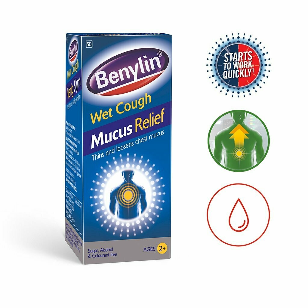 Benylin Wet cough Mucus Relief, Type: Regular 100ml