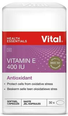 Vital Vitamin E softgel capsules 60&#39;s