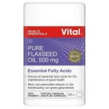 Vital Flaxseed oil 500mg capsules (60)