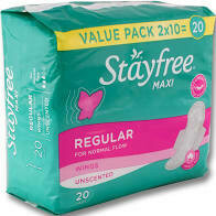 Stayfree Maxi Pads Valuepack Regular 20s