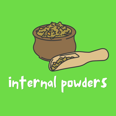 Internal powders/granules/chips