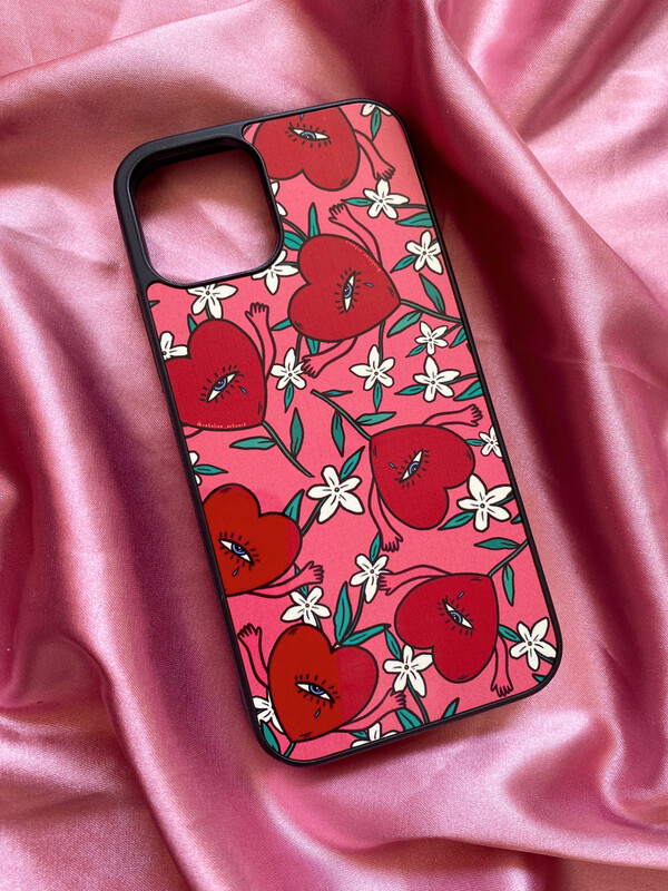Corazones flores