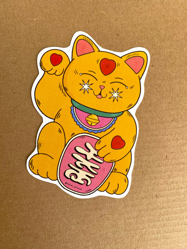 Gatito de la suerte dorado