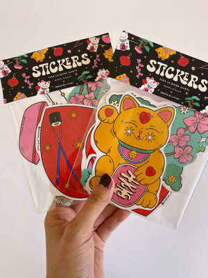Paquete de stickers japoneses