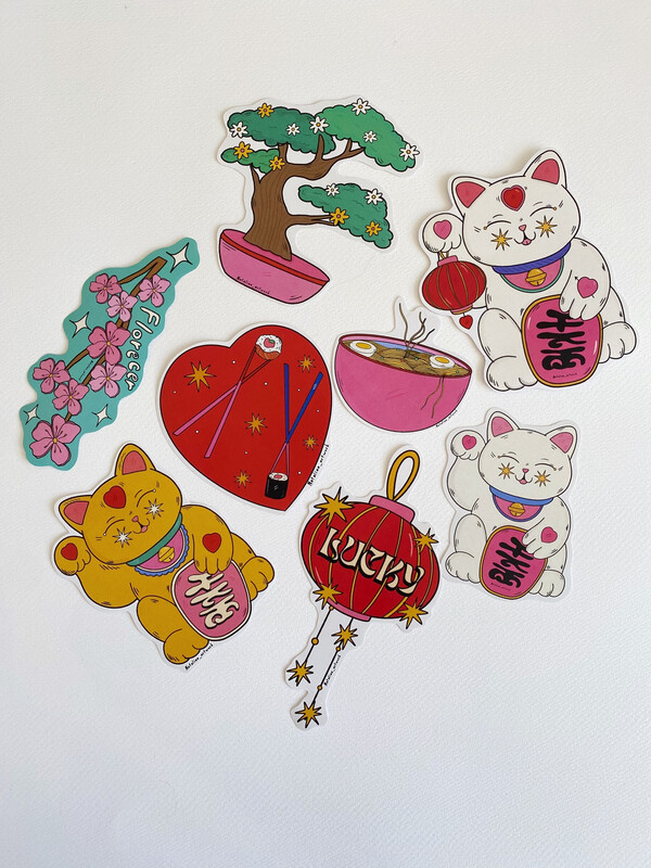 Paquete de stickers japoneses