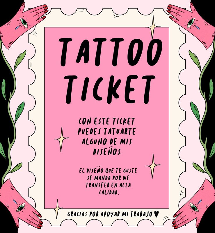 Ticket para tatuaje