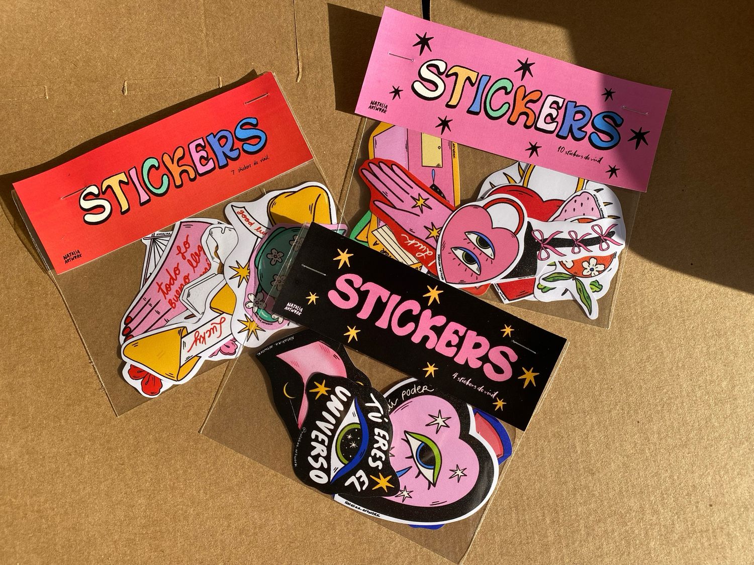 Paquete de 4 stickers