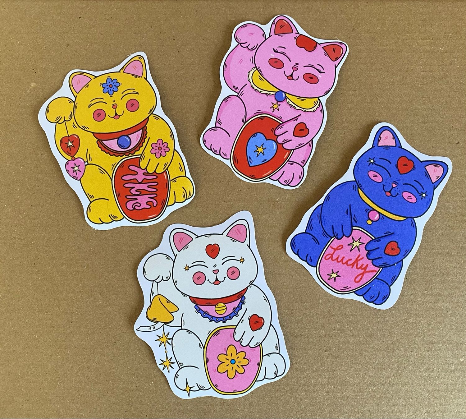 Maneki neko (paquete de 4)