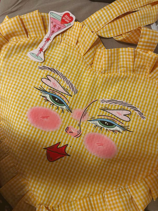 Corazón coquette amarillo