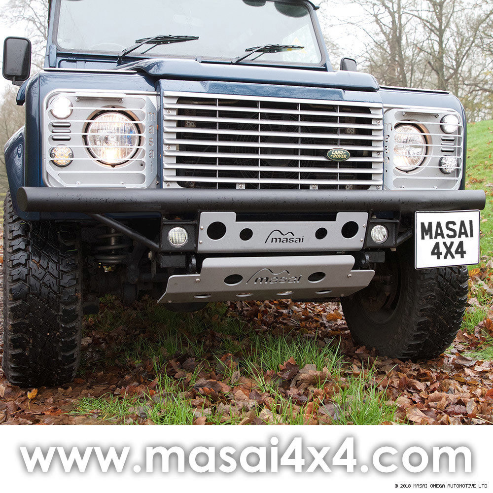 Tubular Bumper with space for LED DLR's for Land Rover Defender 90 / 110 (Masai Style)