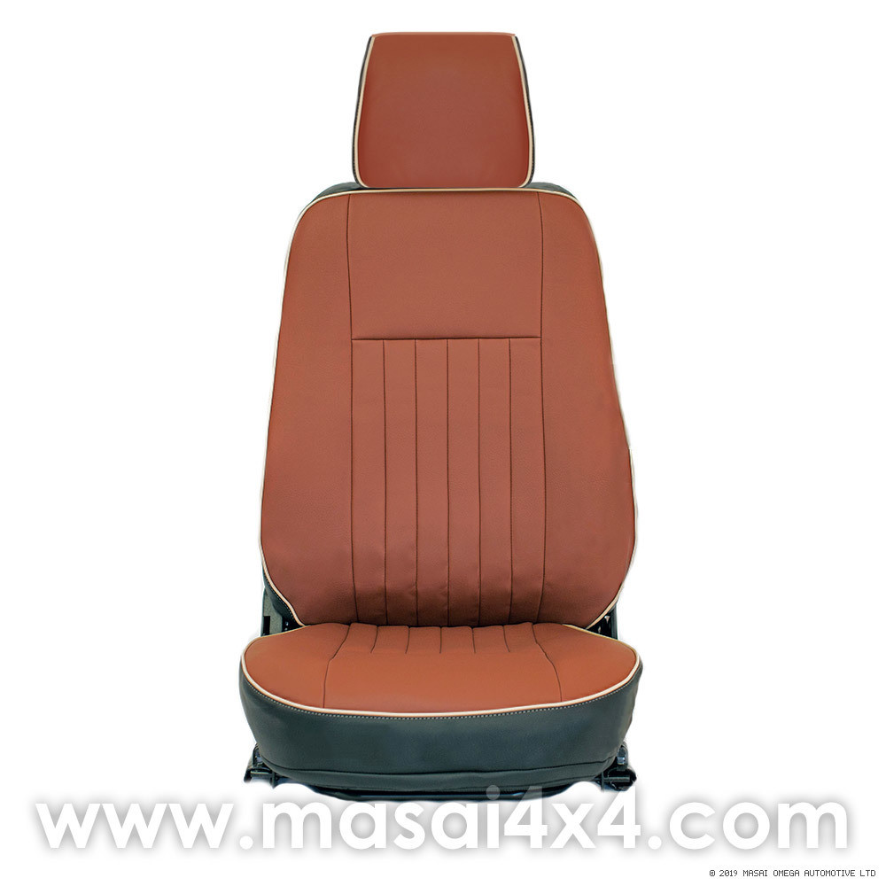 Front Seat Covers for Land Rover Defender TD5 200TDI 300TDI Flute style with Piping