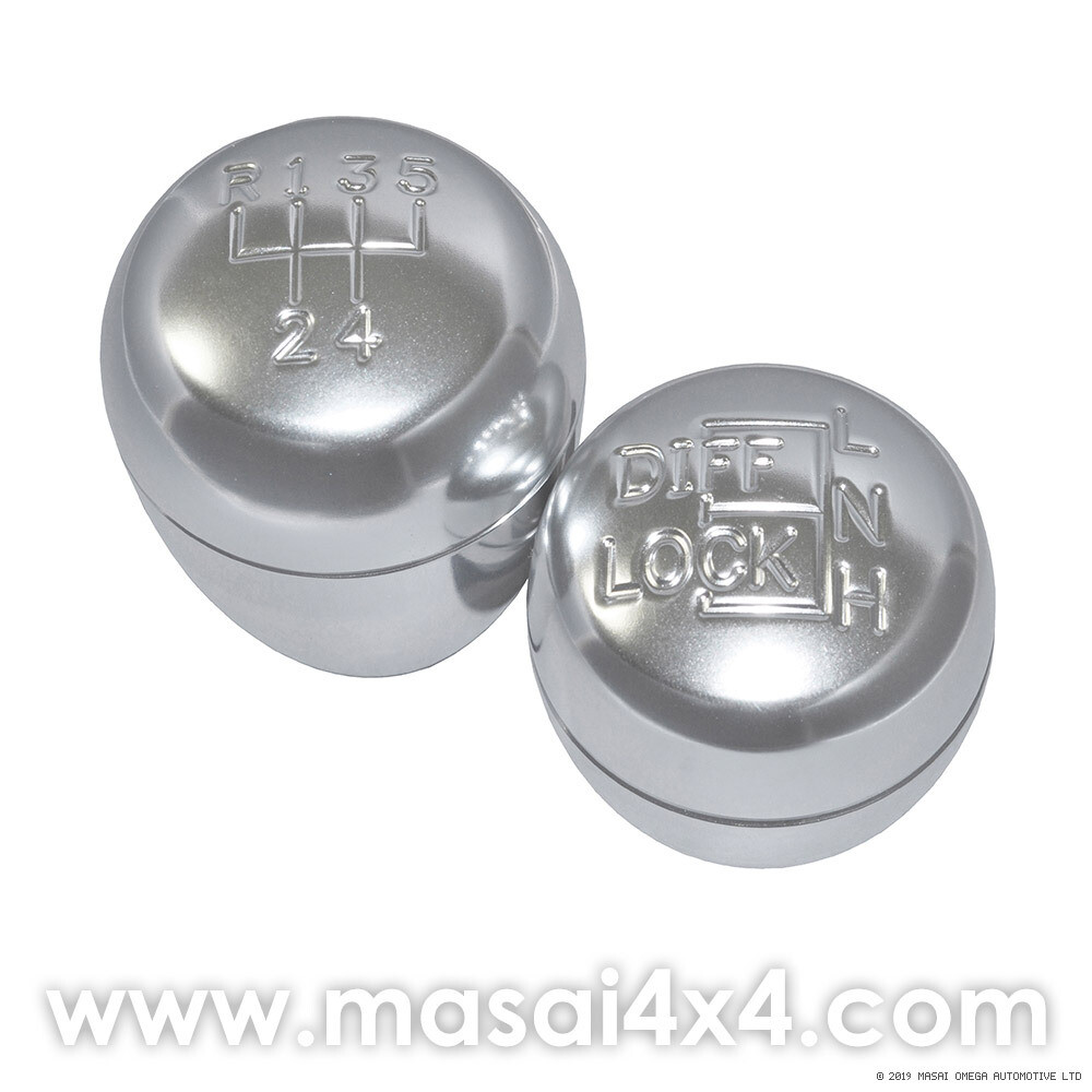 Anodised Alloy Gear and Transfer Knob Set (Pre 2007) for Defender