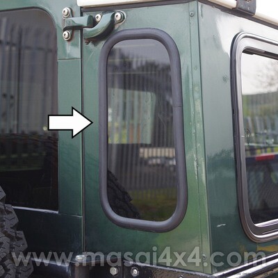 Rear Oval Quarter Glass Windows - Dark Tinted - for Land Rover Defender 90 and 110 - PAIR
