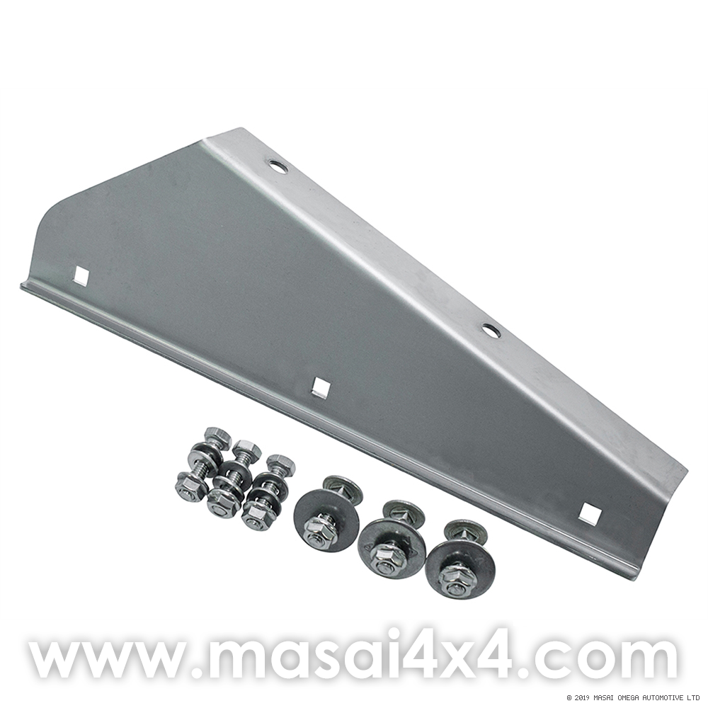 Left Hand Front Stainless Steel Mudflap Bracket for Land Rover 90/110/130 Left Hand Front Stainless Steel Mudflap Bracket for Land Rover 90/110/130