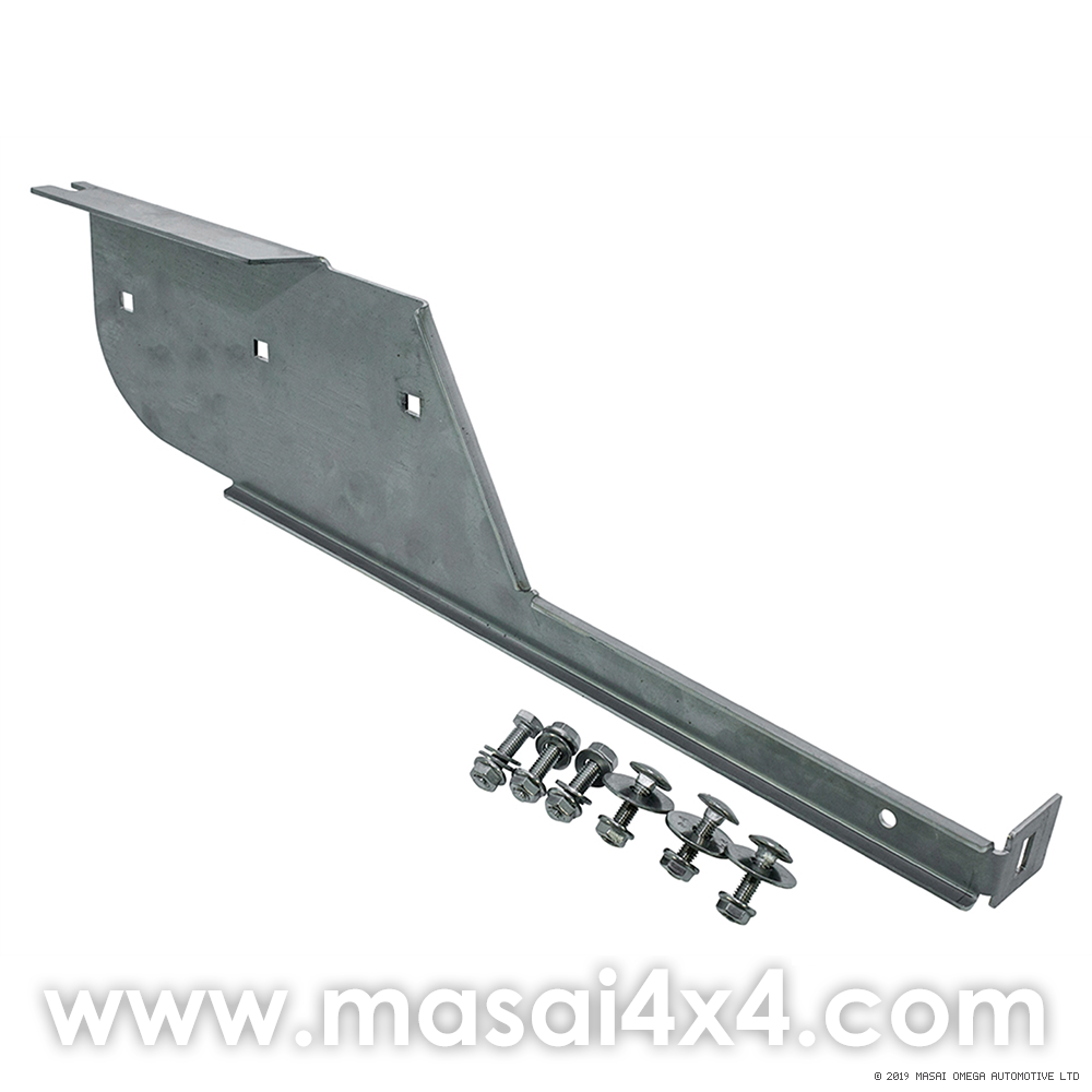 Left Hand Rear Stainless Steel Mudflap Bracket for Land Rover 110/130 Left Hand Rear Stainless Steel Mudflap Bracket for Land Rover 110/130