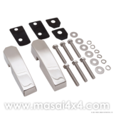 Windscreen Brackets Kit (Pair) for Defender - Silver, Black or Stainless Steel