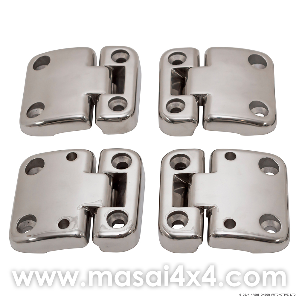 Stainless Steel Front & 2nd Row Door Hinges & Brackets Kit Stainless Steel Front & 2nd Row Door Hinges & Brackets Kit