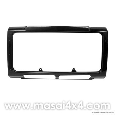 Front Panel Frame for Grille - Defender (Air Con Models) - Black WITHOUT Lower Mesh