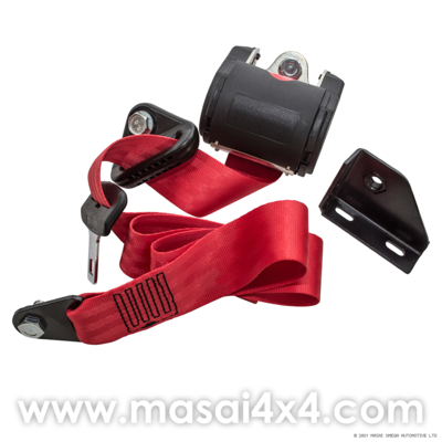 Front Seat Belt Set for Defender 110 Station Wagons ONLY (TD5 Onwards) - Red