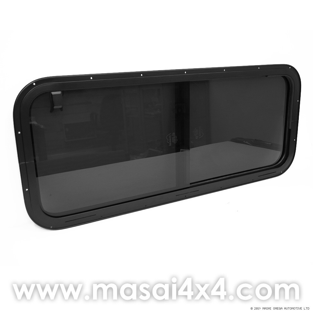 Dark Tint Slide-opening Rear Window for Defender Crew Cab (4mm Glass) LR044316 (Masai Style)