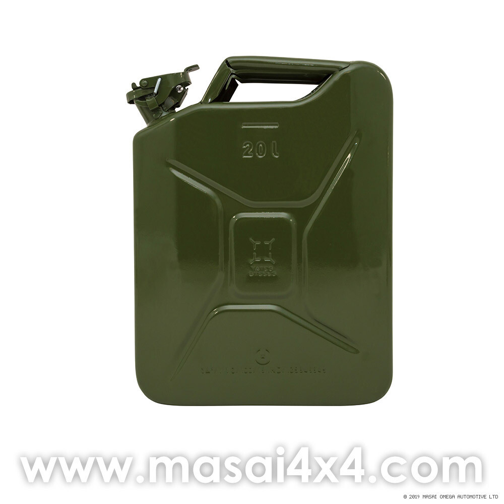 Jerry Can - Painted Steel or Stainless Steel (20L Capacity), Version Required?: Steel (Green Painted)