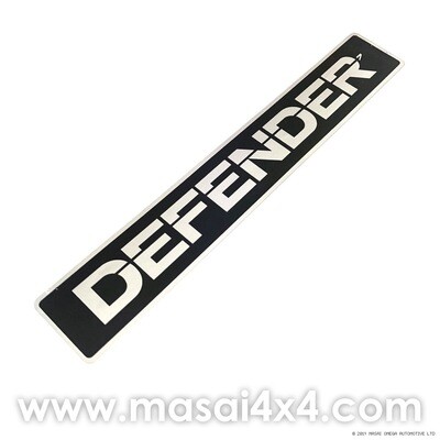 Front Grill Badge - DEFENDER Decal, Self Adhesive (Genuine LR)