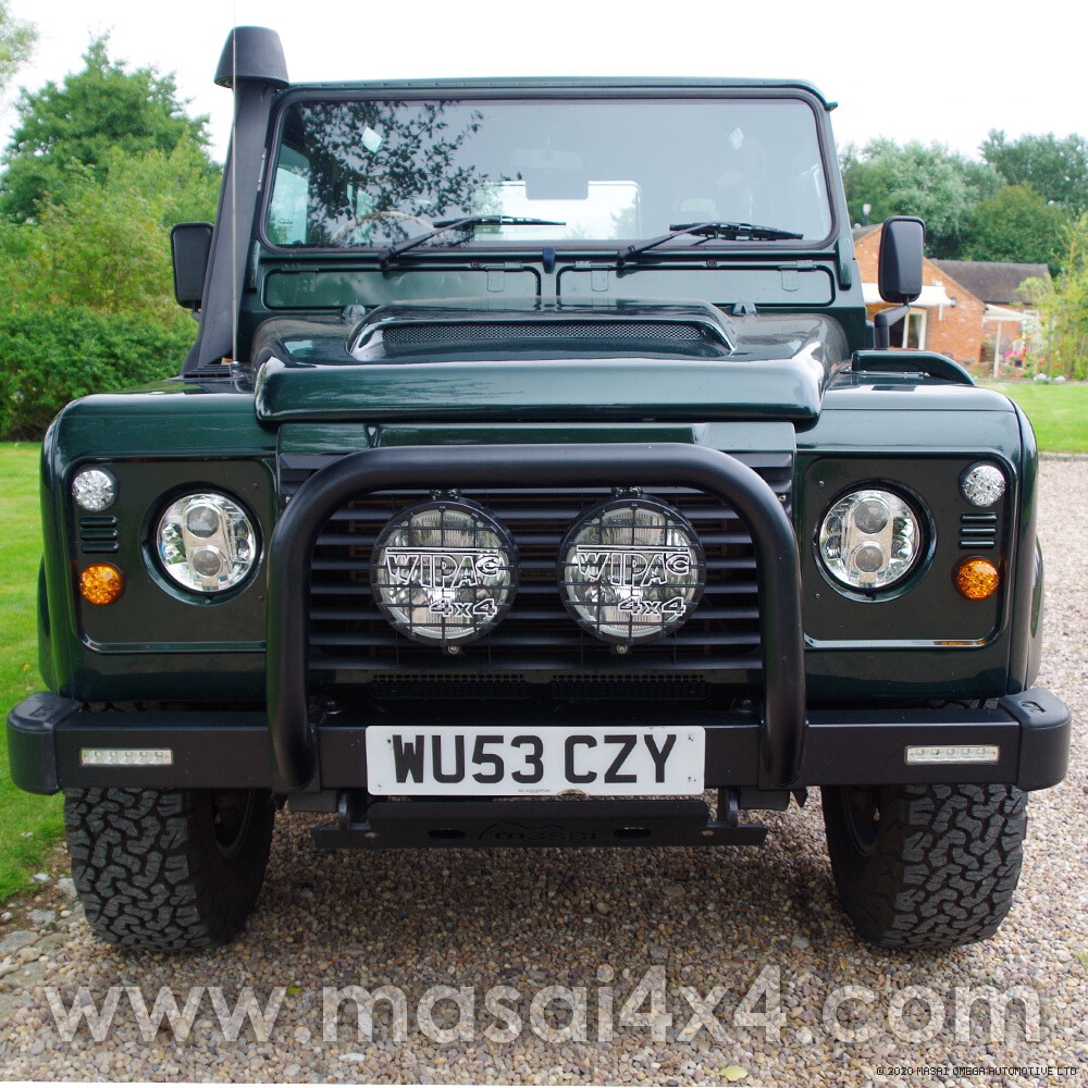 Nudge Bar / A Bar Aircon Defenders Black Powder Coated - off-roading for Land Rover Defenders
