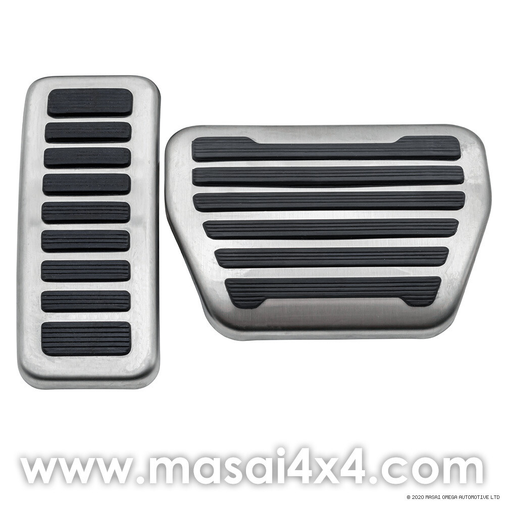 Premium Pedal Covers (Stainless Steel) - for Defender 2020 (90 & 110)