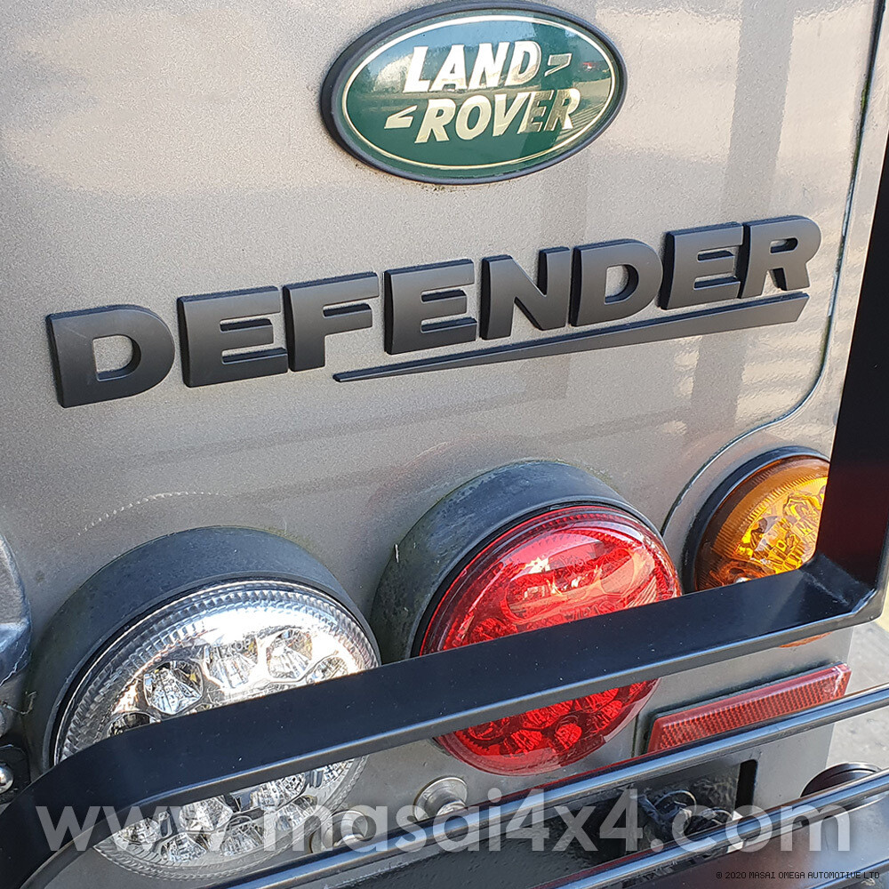 "DEFENDER" Rear Lettering Decals - fits all Defenders (6 Colours), Colour Required?: Silver