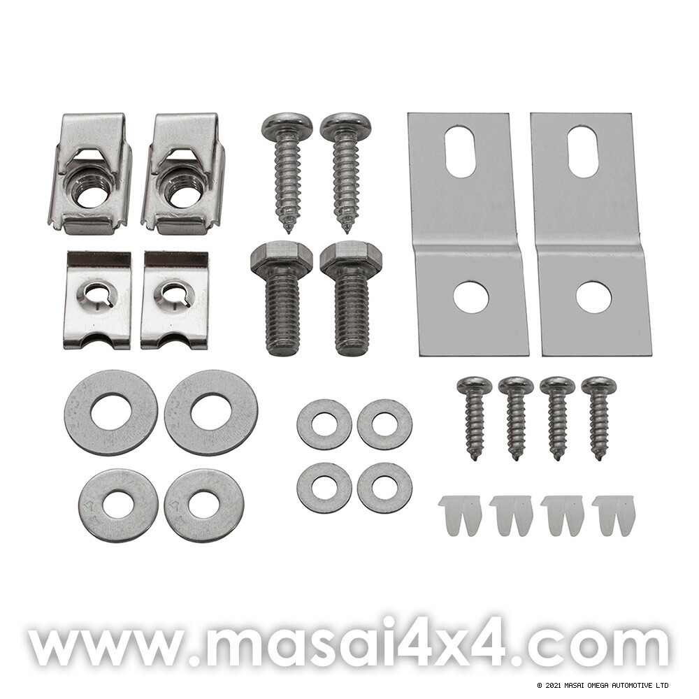 Stainless Steel Air-Con Front Panel Bracket Kit - Defender