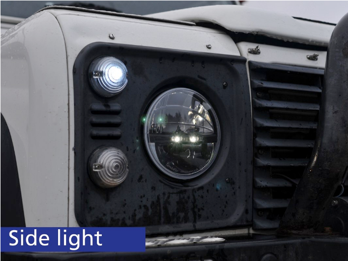 Pair of Truck Lite 7 Inch Ultra Bright LED Headlights Headlamps V2