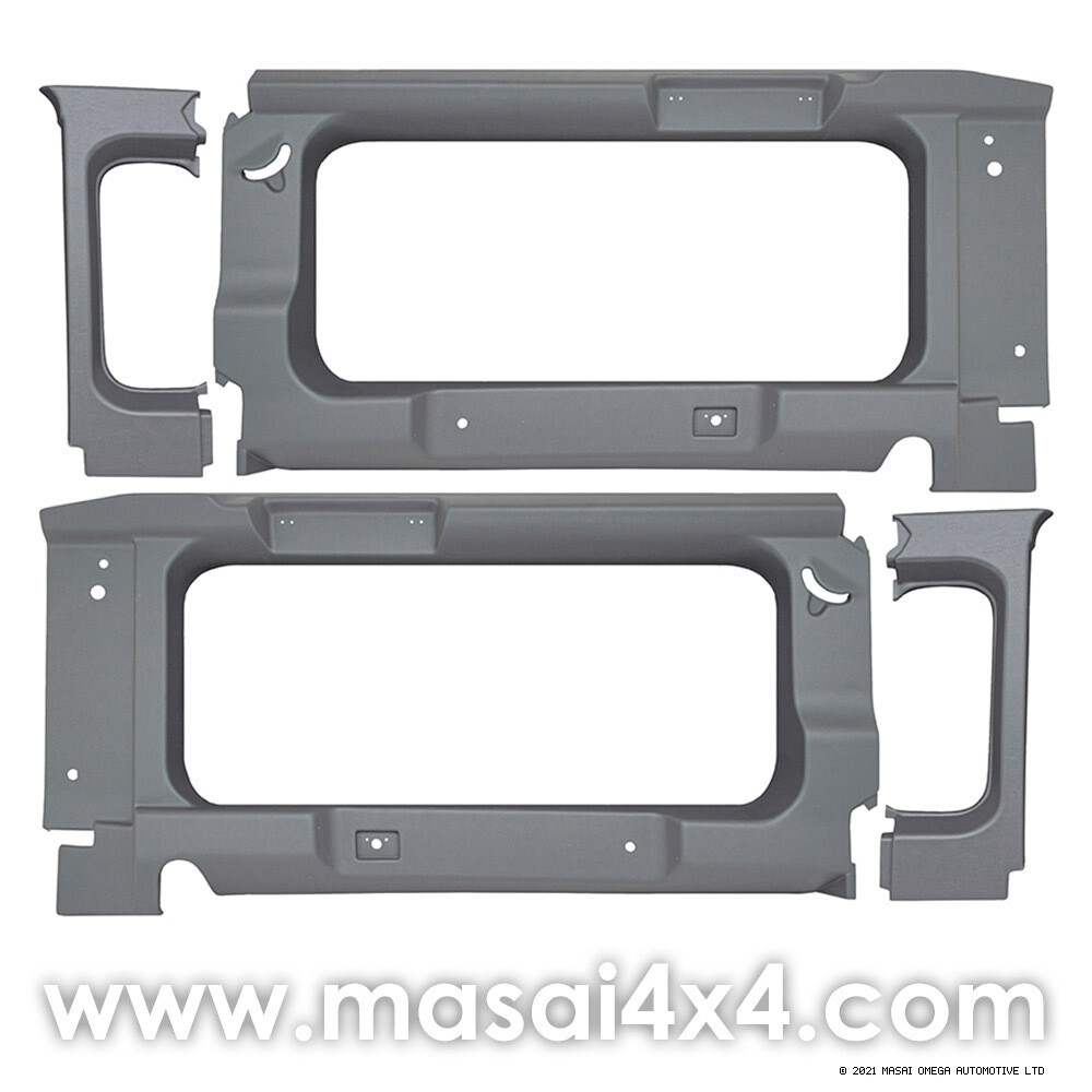 Internal Window Trims Kit for Land Rover Defender 90 PUMA TDCi (4 Pieces), Colour of Trim?: Grey