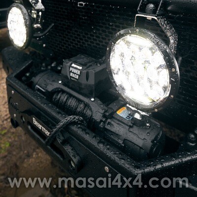 Power Mach 12,000lb 12v Two Speed Winch with 10mm x 27m Synthetic Rope & Wireless Remote