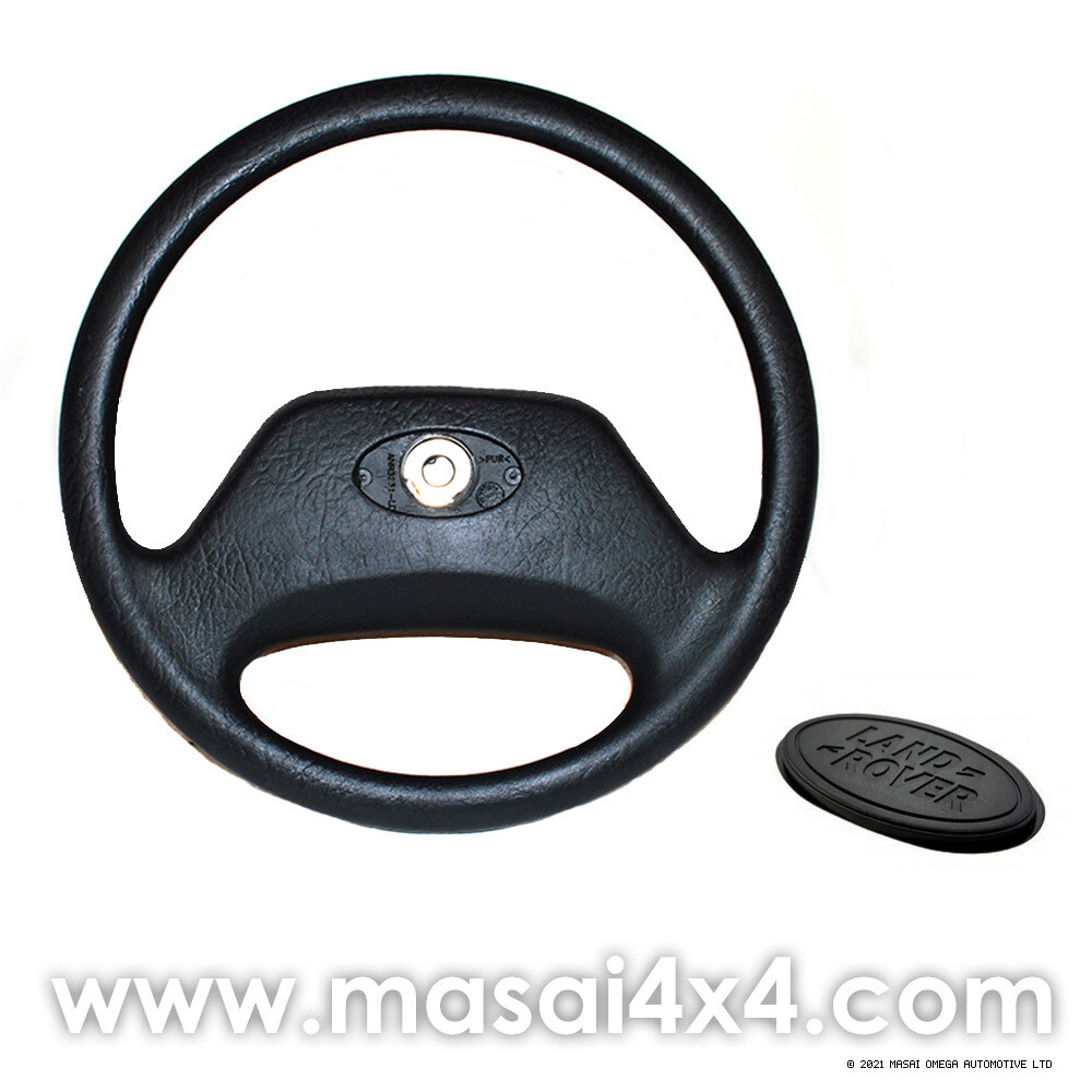 OEM 17" Defender Steering Wheel Replacement with Badge for 48 Spline Defenders