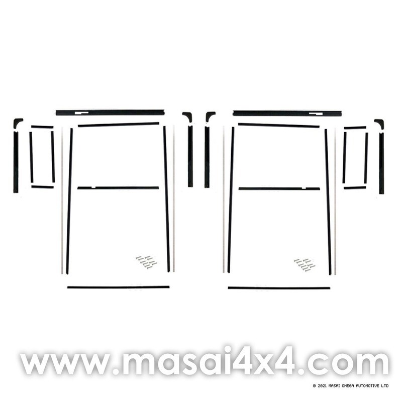 2nd Row Door Channel and Seal Kit for Push Button Door Defenders 1983 ...