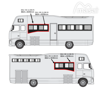 Living Area Horsebox Windows