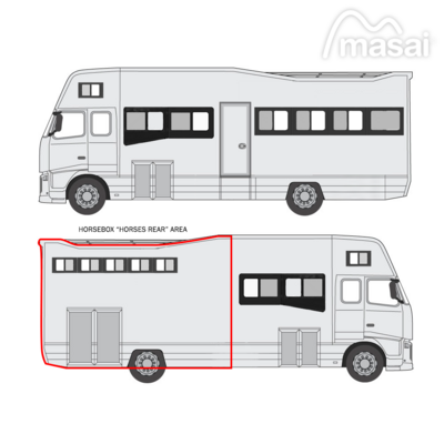 Horsebox "Horses Rear" Area Windows